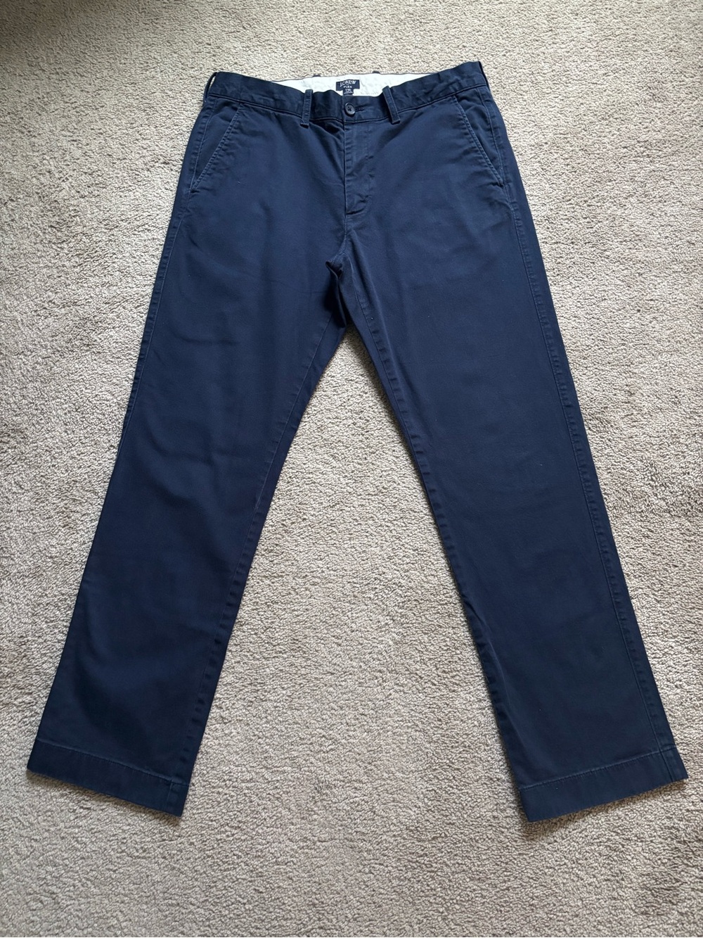 J. Crew Navy Blue Men's Chinos - Straight Cut